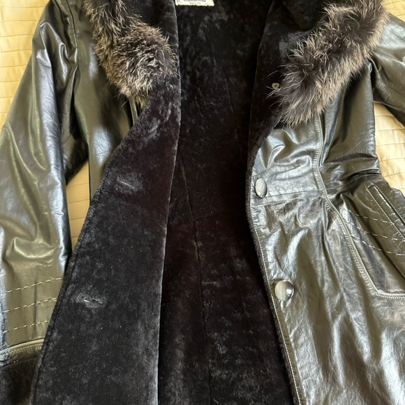 Moschino women’s leather winter coat/jacket size XS-S Black made in Italy, New! - Picture 10 of 16